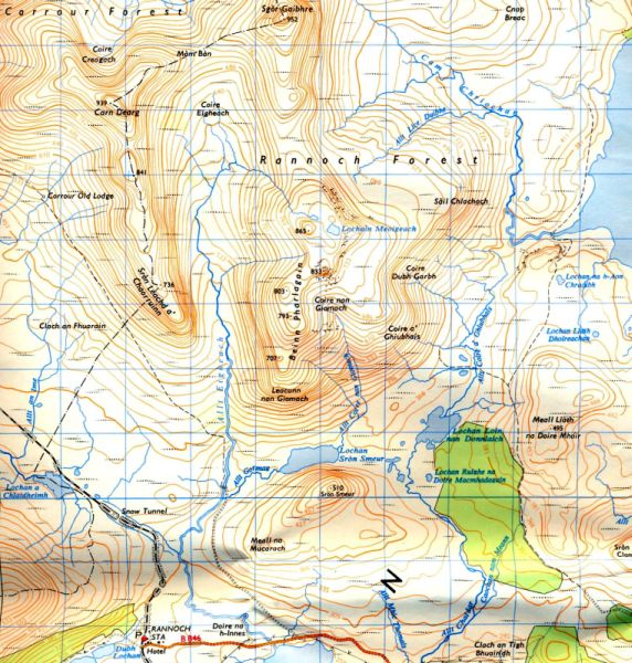 Map of Meall na Meoig