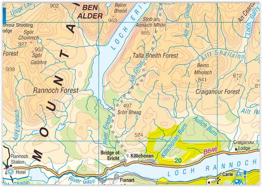 Map of Rannoch Region