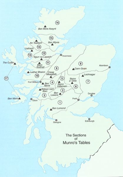 Munro Map of Scotland