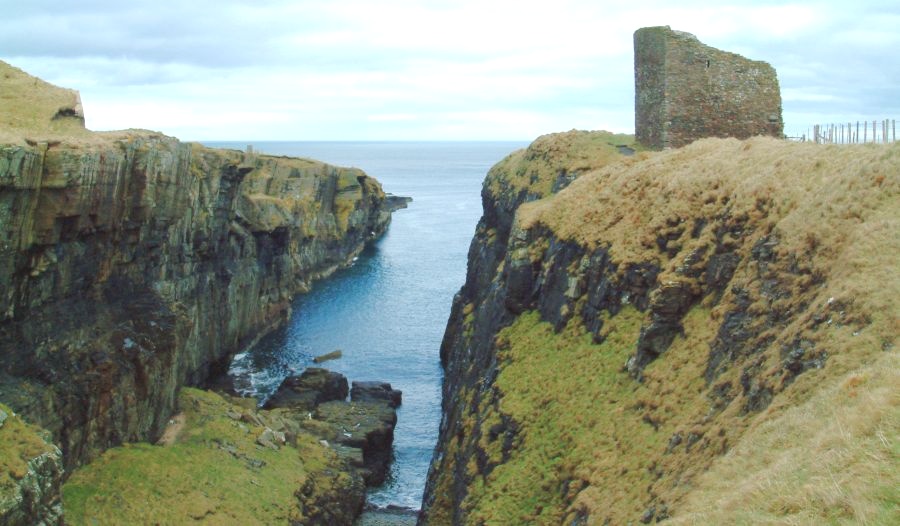 Old Castle at Wick on the Northern Coast of Scotland