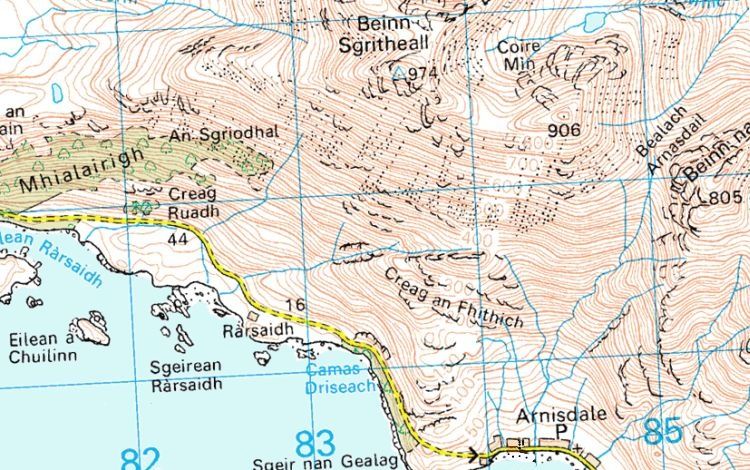 Map of Beinn Sgritheall