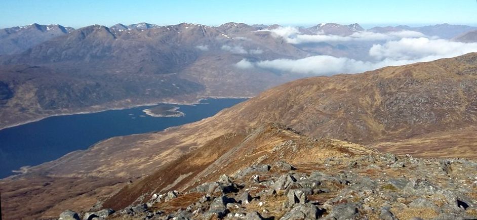 South Shiel Ridge and Loch Shiel from the Five Sisters of Kintail