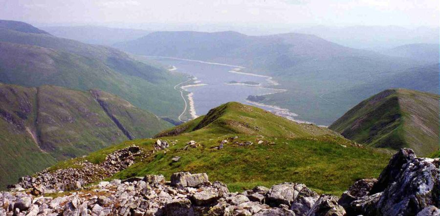 Loch Cluanie from Sgurr an Fhuaran in the Five Sisters of Kintail