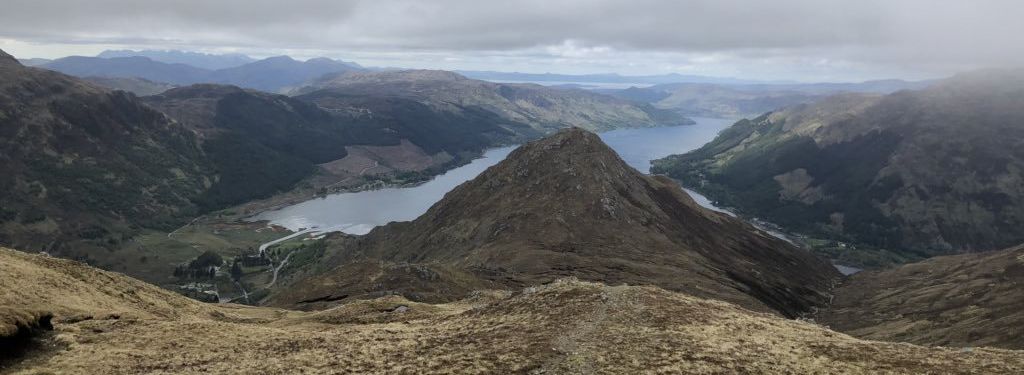 Loch Cluanie from Sgurr an Fhuaran in the Five Sisters of Kintail