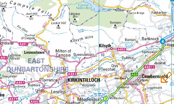 Location Map for Cumbernauld