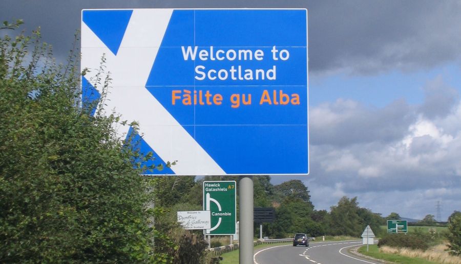 Welcome to Scotland - road sign