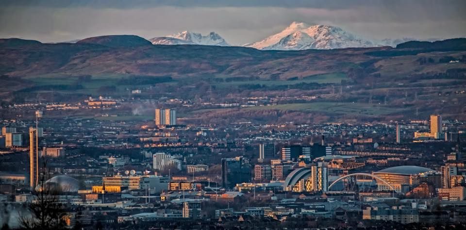 Ben Lomond and Glasgow from Cathkin Braes Country Park