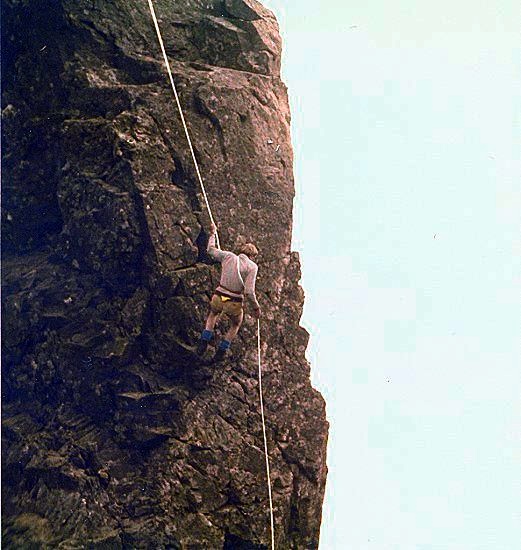 Abseiling off the West Ridge of the Inaccessible Pinnacle on Skye Ridge