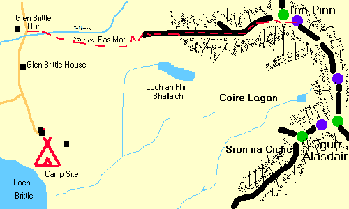 Map of Coire Lagan on Skye