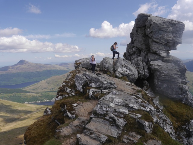 Summit of Ben Arthur - the Cobbler - in the Southern Highlands of Scotland
