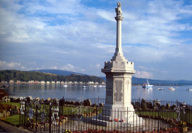 War Memorial at Seafront on Millport Bay