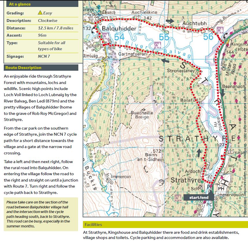 Info and Map for Strathyre - Balquhidder Circuit