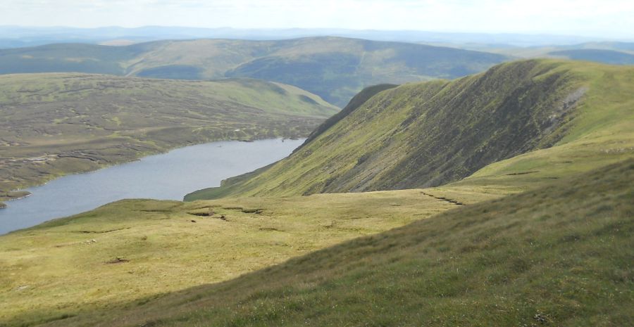 Loch Skeen on traverse of ridge from Lochcraig Head to White Coomb