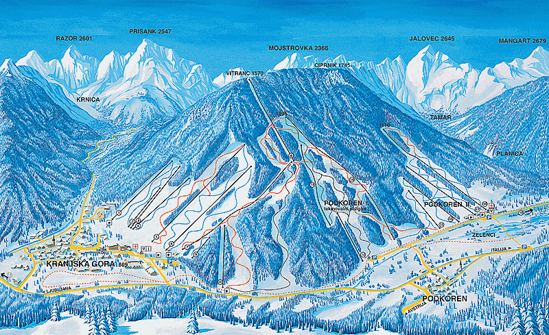 Kranjska Gora Ski Runs
