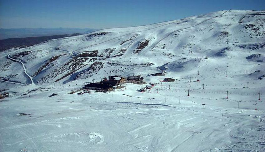 Ski Slopes at Solynieve in the Sierra Nevada in Southern Spain