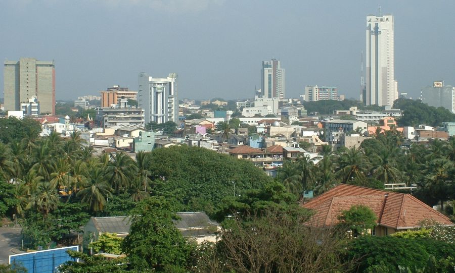 High-rise buildings in Colombo - capital city of Sri Lanka