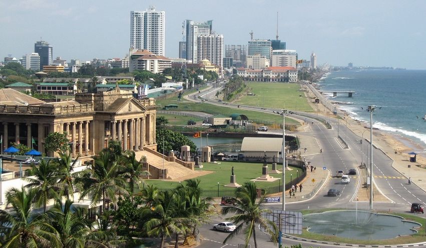 President's Residence and Galle Face Green in Colombo City, Sri Lanka