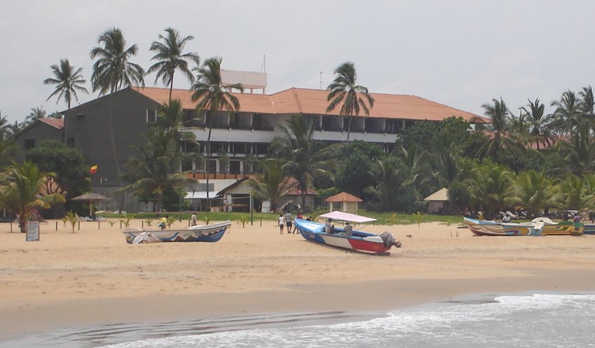 Beach Hotel in Negombo on West Coast of Sri Lanka