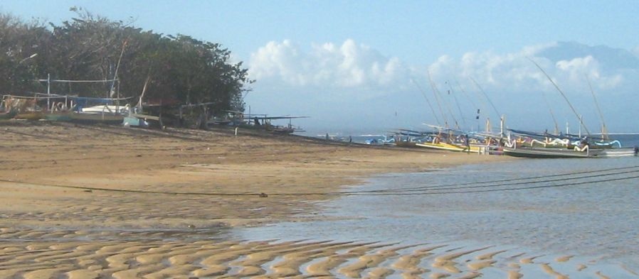 Beach at Sanur on the Indonesian Island of Bali