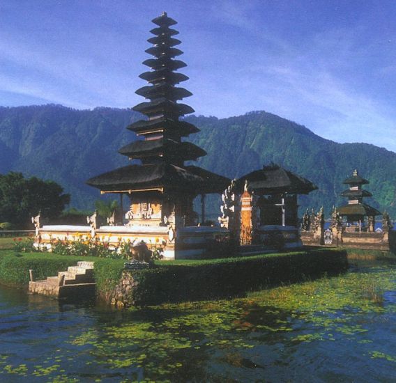 Pagoda style temple on the Indonesian Island of Bali