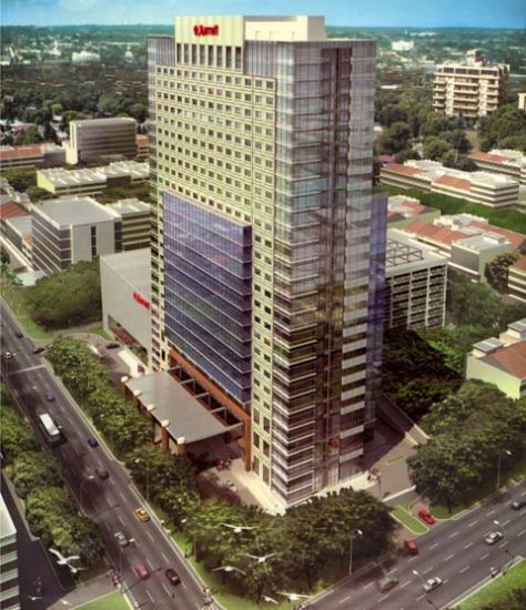High-rise building in Medan in Northern Sumatra