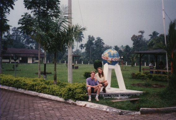 Crossing the Equator in Sumatra
