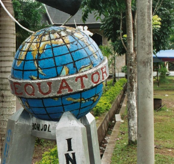 Equator Marker at Bonjol in Sumatra
