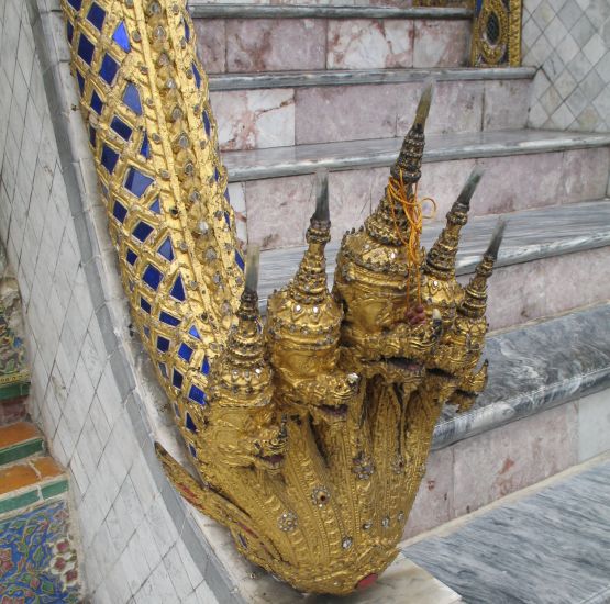 Naga Head in Wat Phra Kaew ( Temple of the Emerald Buddha ) in Bangkok