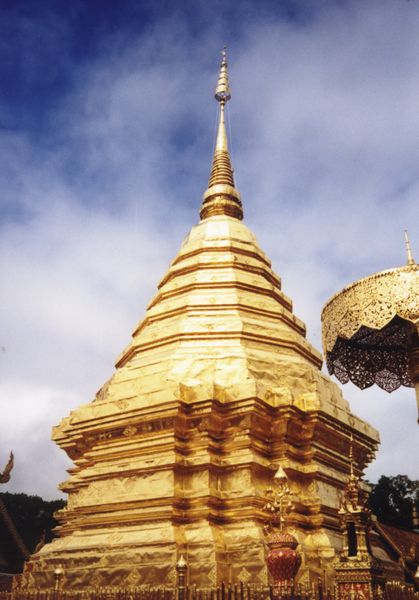 Chedi at Wat Phra That Doi Suthep in Chiang Mai