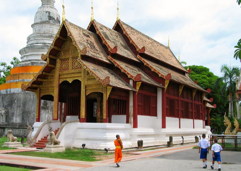 Wat Phra Singh Woramahaviharn in Chiang Mai in Northern Thailand
