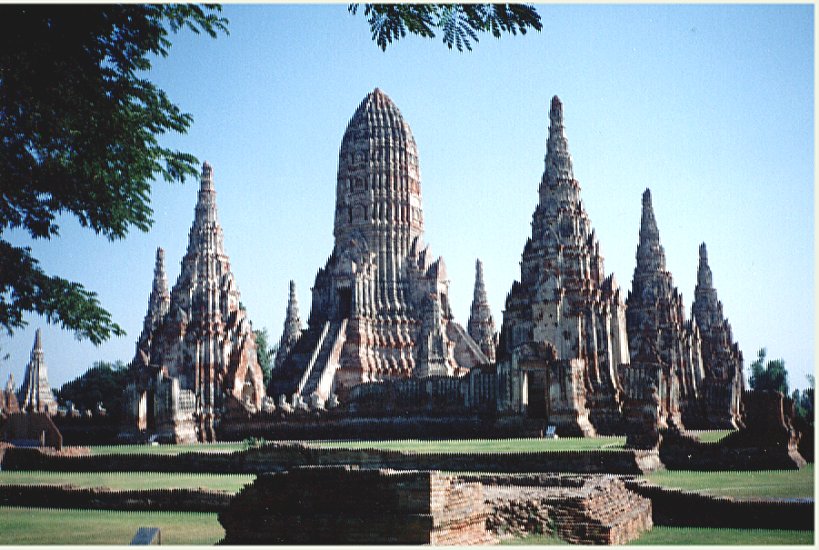 Chedi at Wat Chaiwatthanaram at Ayutthaya