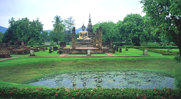 Buddha Statue in Sukhothai Historical Park in Northern Thailand