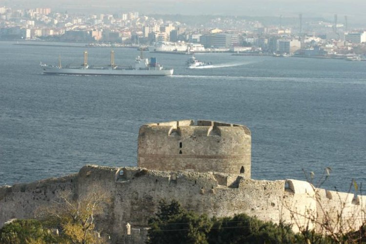 Canakkale on Dardanelles in Turkey