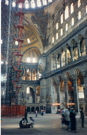 Interior of Hagia Sophia ( Sancta Sophia ) 