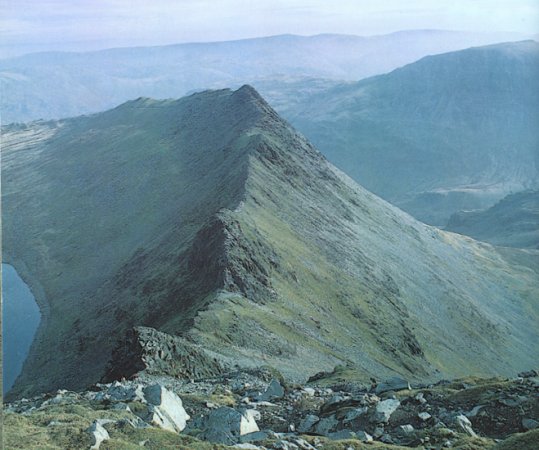 Striding Edge from Helvellyn - 950 metres -- English Lake District