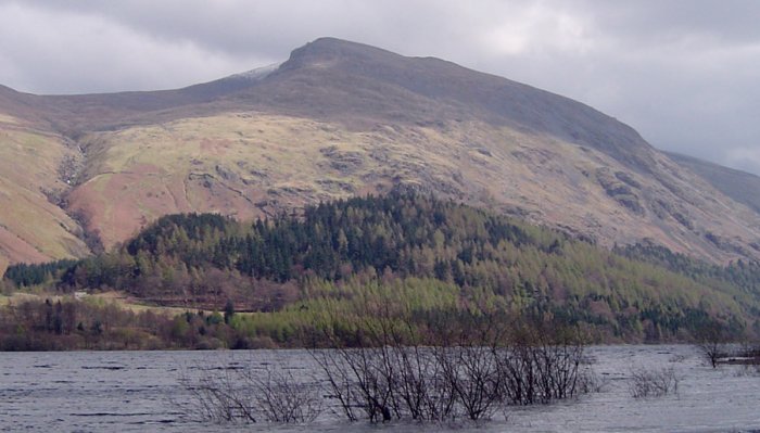 Helvellyn from Thirlmere in the English Lake District