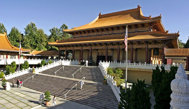 Hsi Lai Buddhist Temple in Los Angeles in California State of USA
