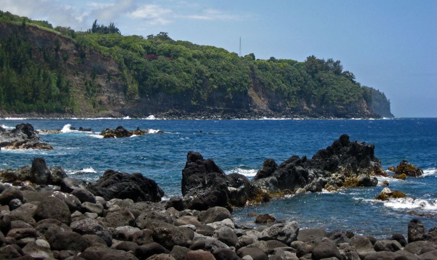 Cliffs on the Hamakua Coast near Hilo on Hawaii Island