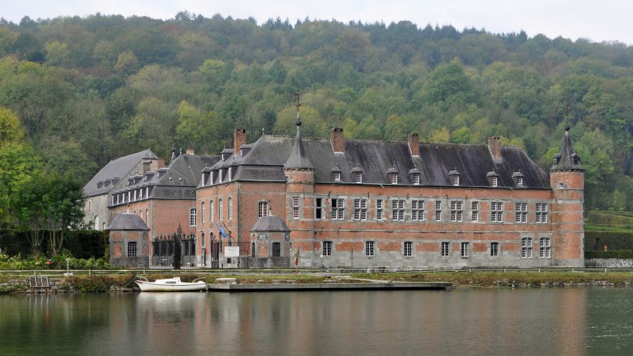 Freyr Castle in Belgium seen from the Meuse