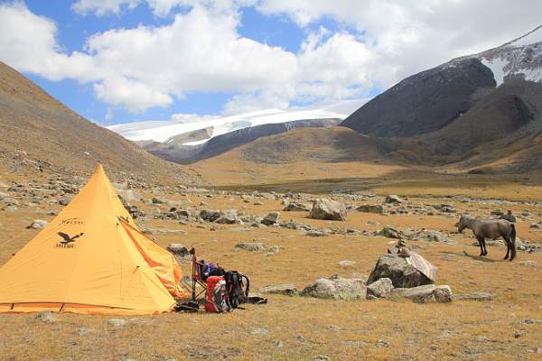 Campsite in the Altai Mountains