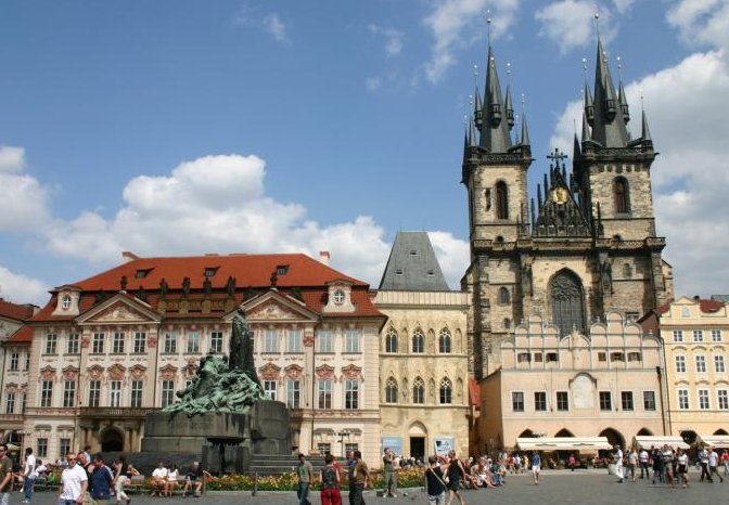 Old Town Square in Prague in Czech Republic
