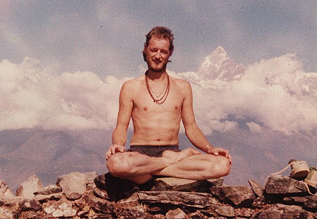 Meditating at Serankot in Nepal
