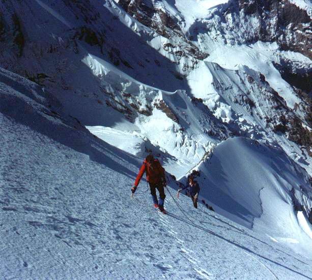 On the South West Flank of the Eiger - normal route of ascent