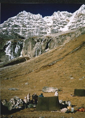 Camp beneath Peak 41 in Hongu Valley, Nepal Himalaya