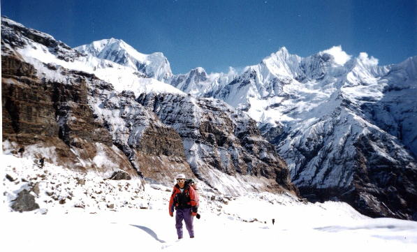 Approach to the Annapurna Sanctuary in the Nepal Himalaya