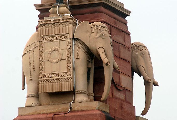 Elephant Statue on President House ( Rashtrapati Bhavan ) in Delhi