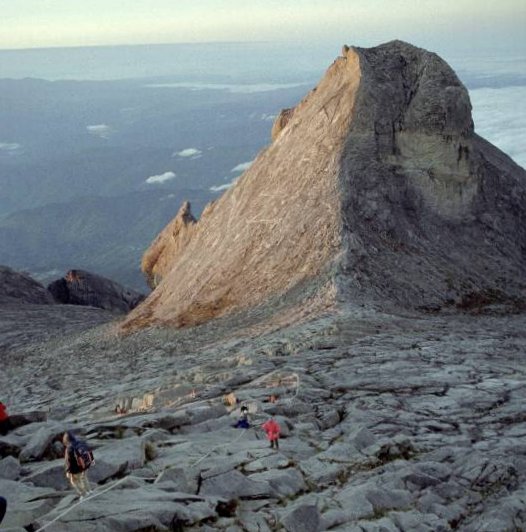 Approach to Summit of Mount Kinabalu ( 4101 metres ) in Sabah, East Malaysia - the highest mountain in SE Asia