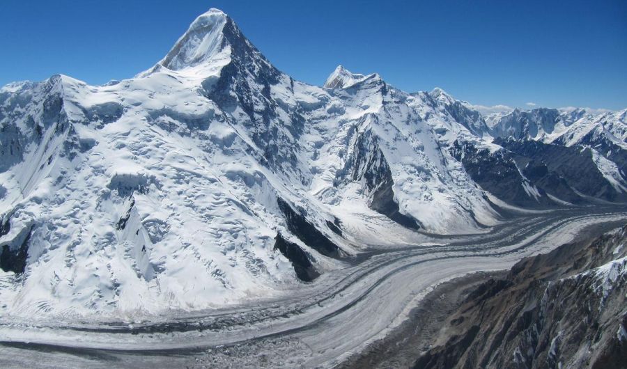 Khan Tengri above the North Engilchek Glacier