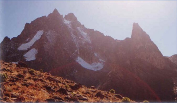 Mount Kenya in East Africa - second highest summit in Africa