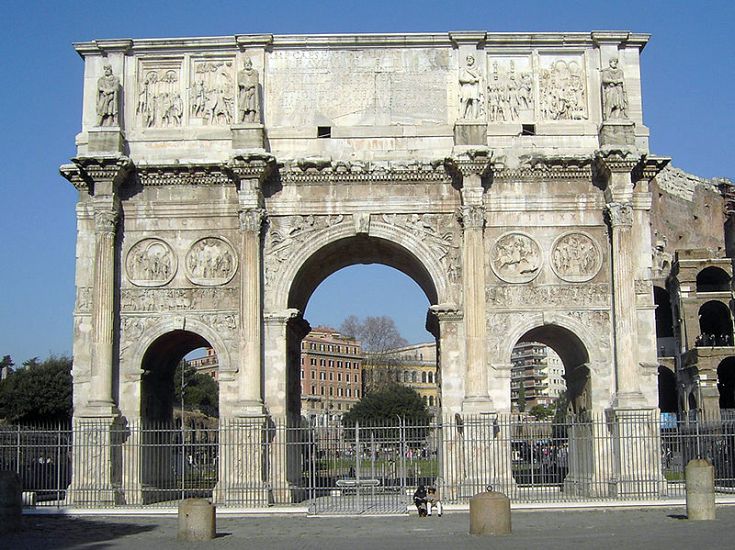 Arch of Constantine near the Colosseum in Rome